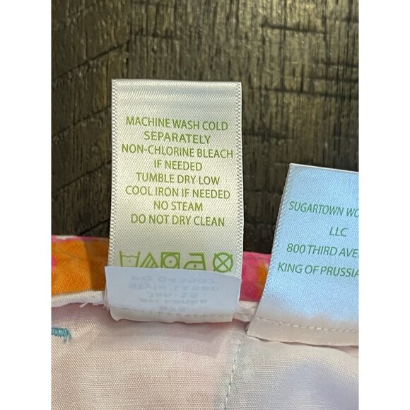 Lilly Pulitzer Adie Feeling Tanked Shorts Size 8 Textured Side Zip Preppy Beach - Picture 7 of 8